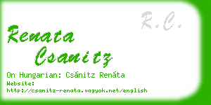 renata csanitz business card